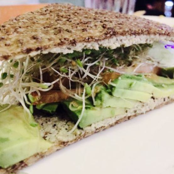 Really tasty and healthy Avocado Herb Sandwich. If all healthy foods tasted this good...