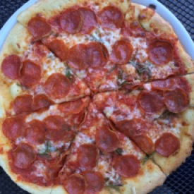 Pepperoni pizza from Picazzos for lunch
